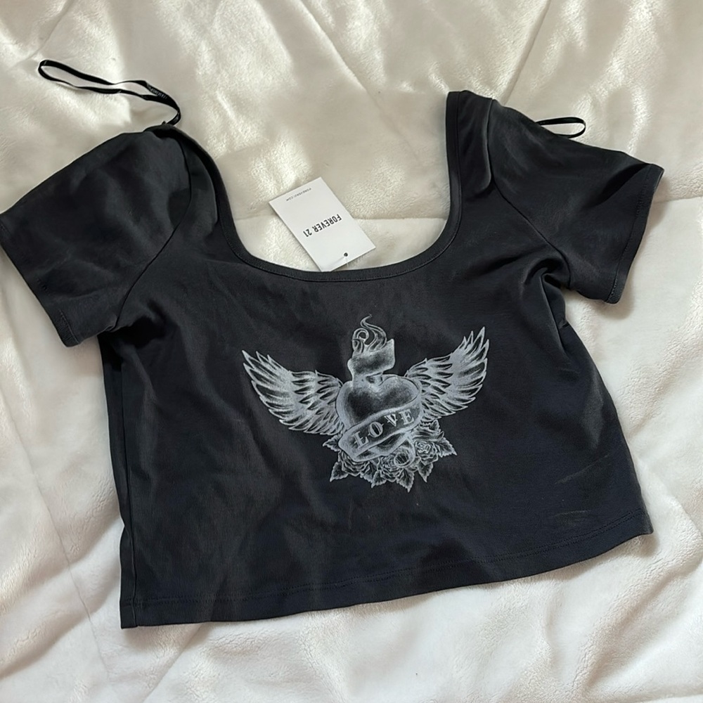 Black crop top